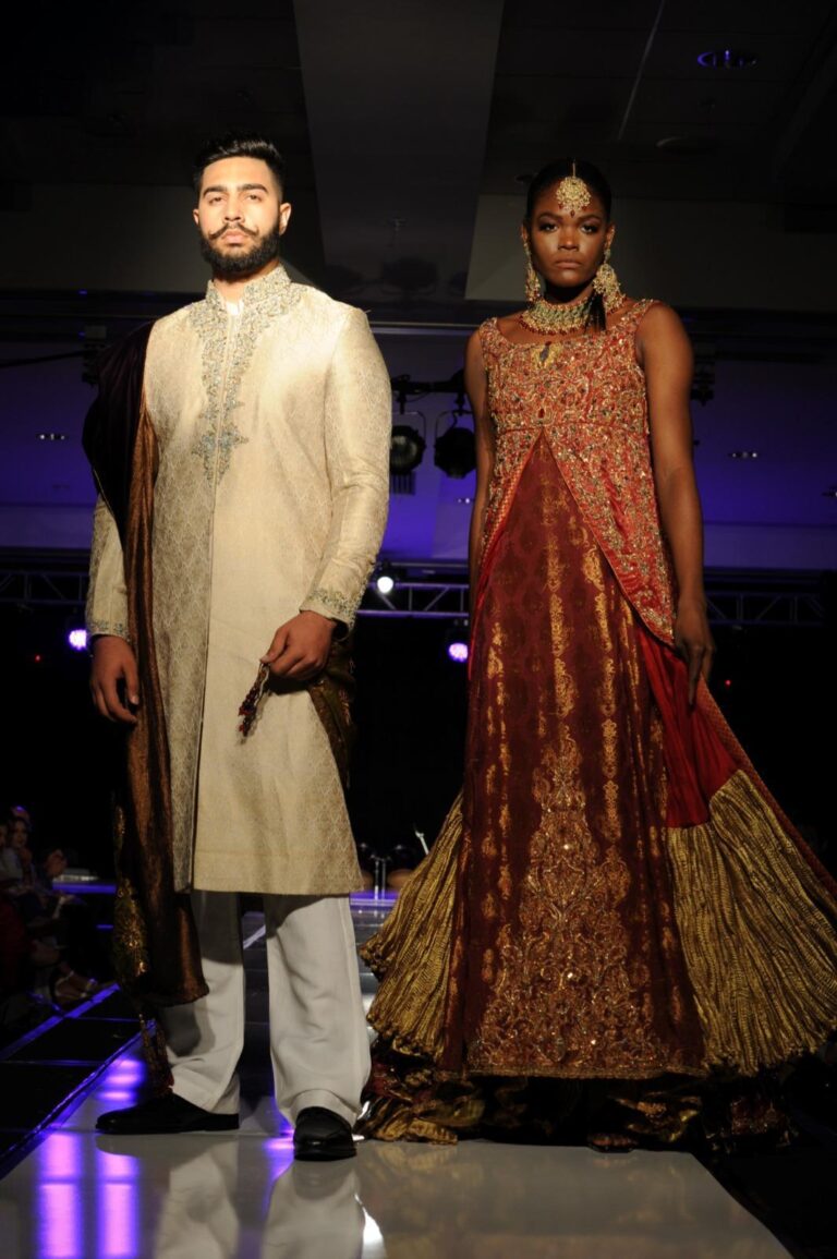 Model walking in couple